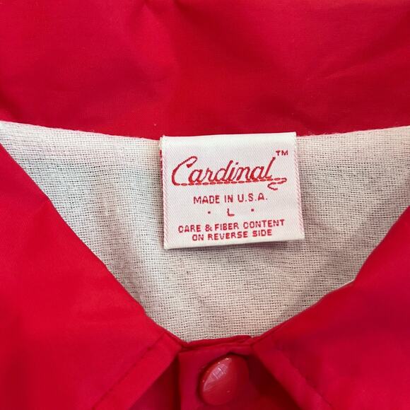 Vintage Cardinal Wej-it Red Nylon Windbreaker Jacket USA Streetwear Y2K Retro - Picture 4 of 11